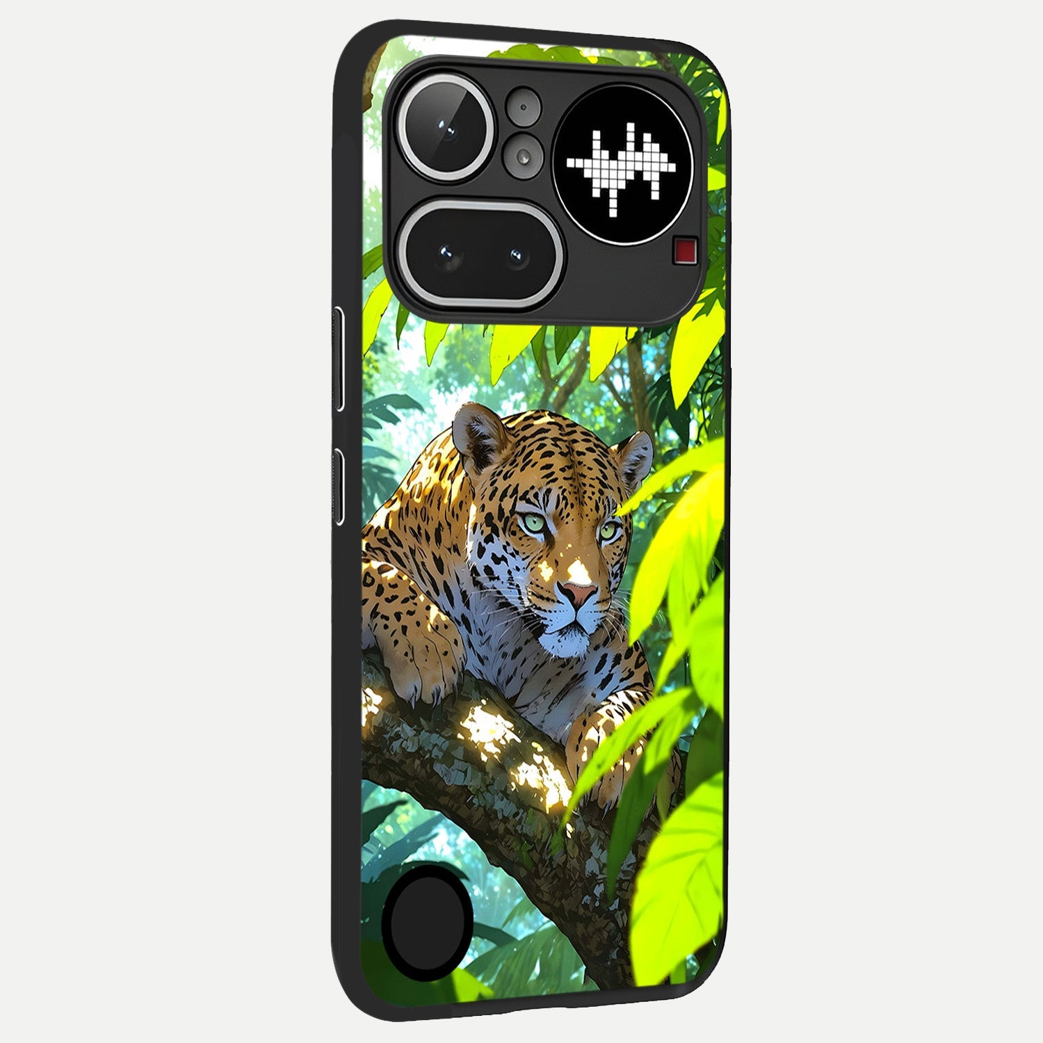  Leopard in Jungle back cover For Nothing Phone 4A Pro slim fit glass case with vibrant aesthetic design