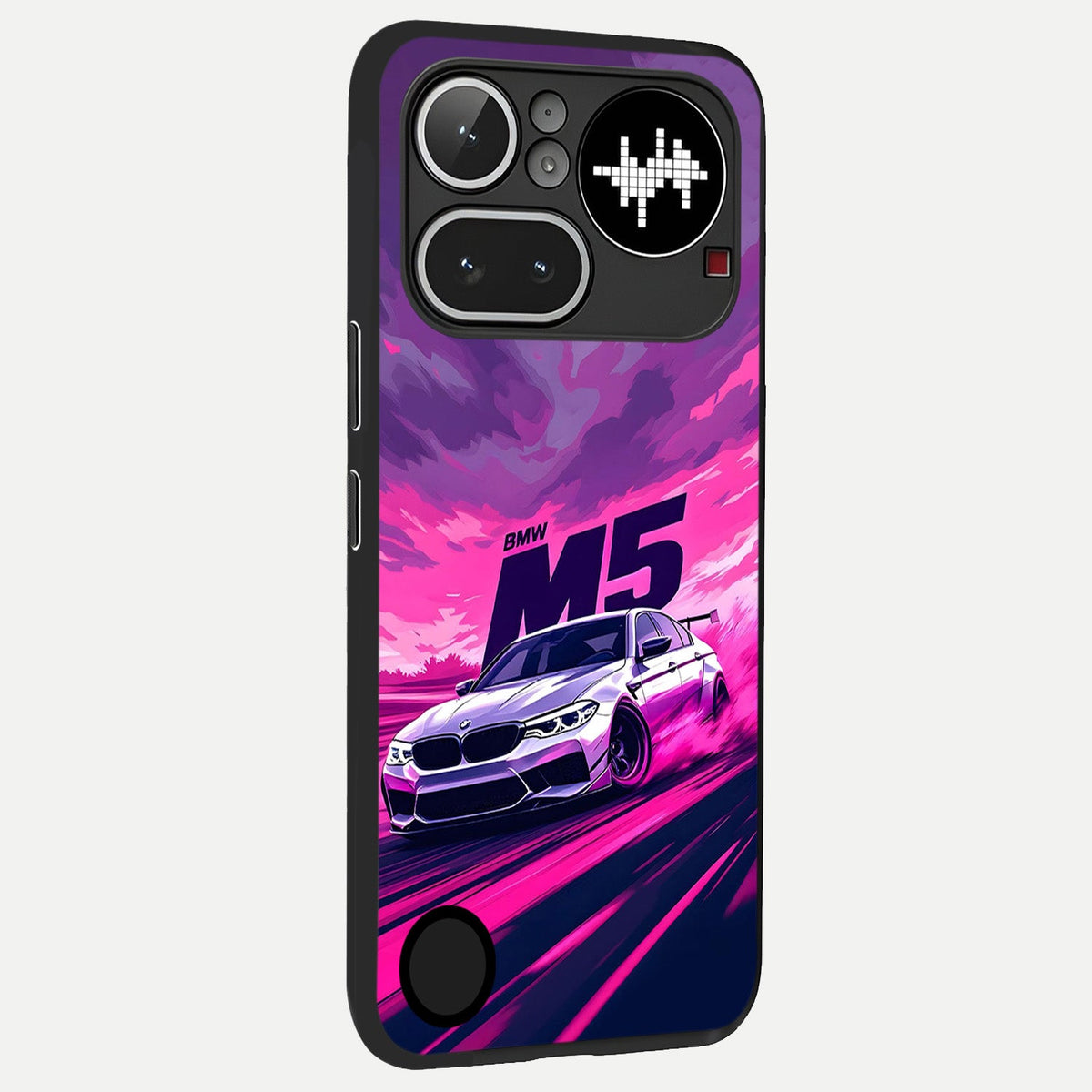  MS Neon Car back cover For Nothing Phone 4A Pro slim fit glass case with vibrant aesthetic design
