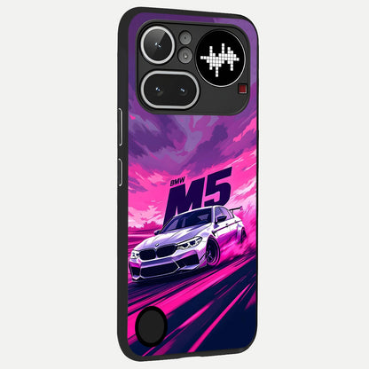  MS Neon Car back cover For Nothing Phone 4A Pro slim fit glass case with vibrant aesthetic design
