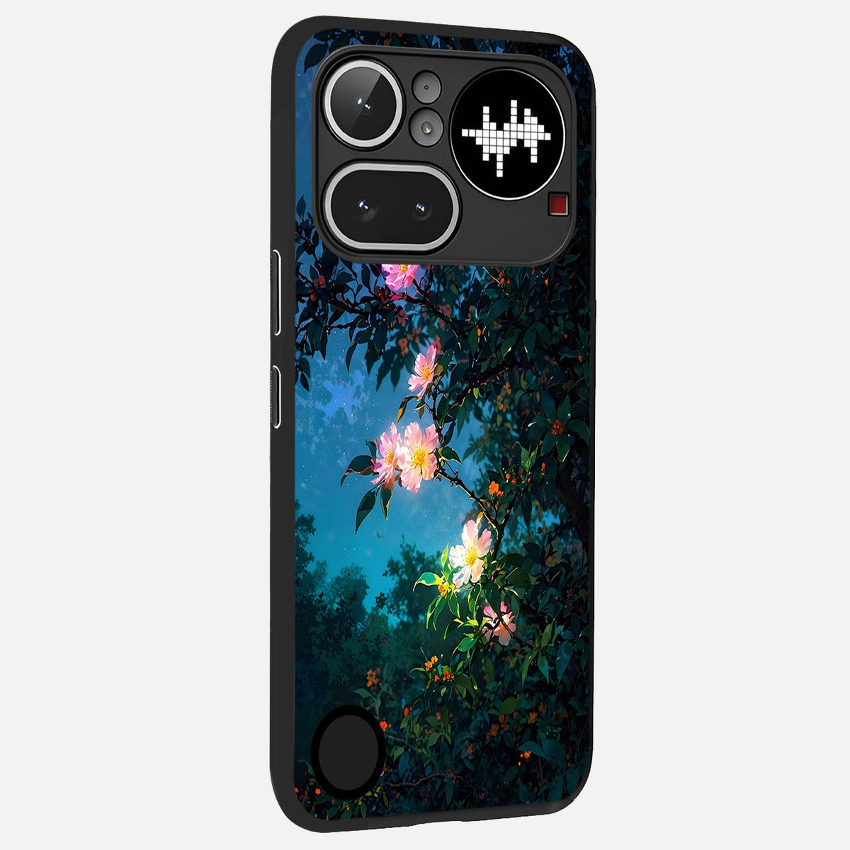  Midnight Bloom Glow back cover For Nothing Phone 4A Pro slim fit glass case with vibrant aesthetic design