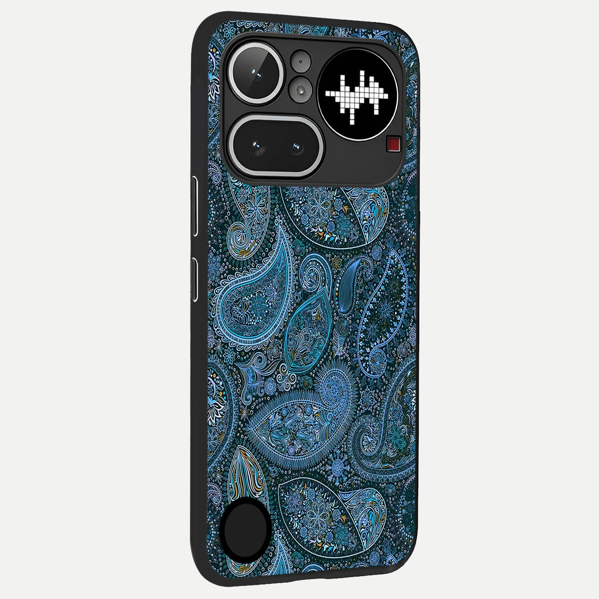  Midnight Paisley Glow back cover For Nothing Phone 4A Pro slim fit glass case with vibrant aesthetic design