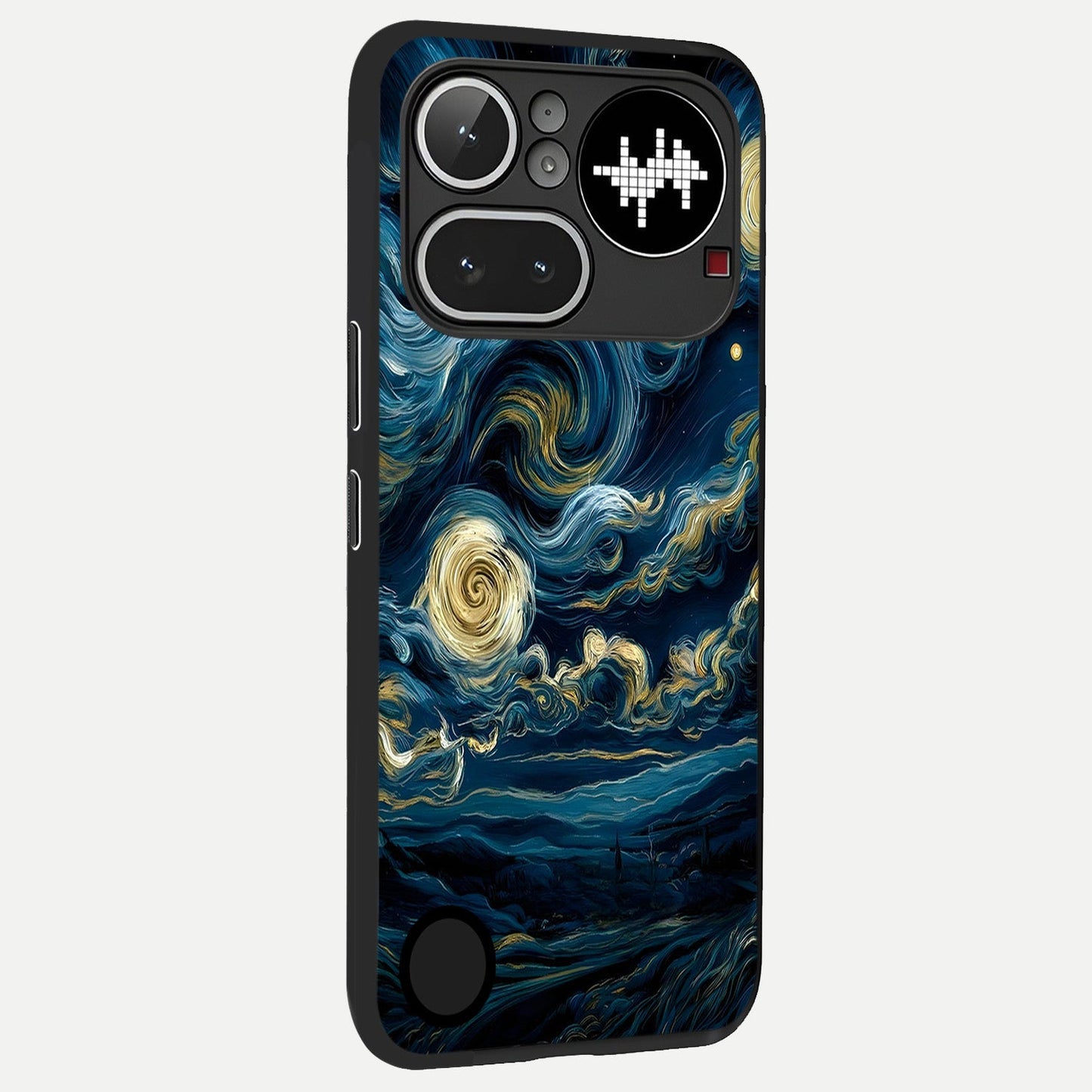  Midnight Sky Whirl back cover For Nothing Phone 4A Pro slim fit glass case with vibrant aesthetic design