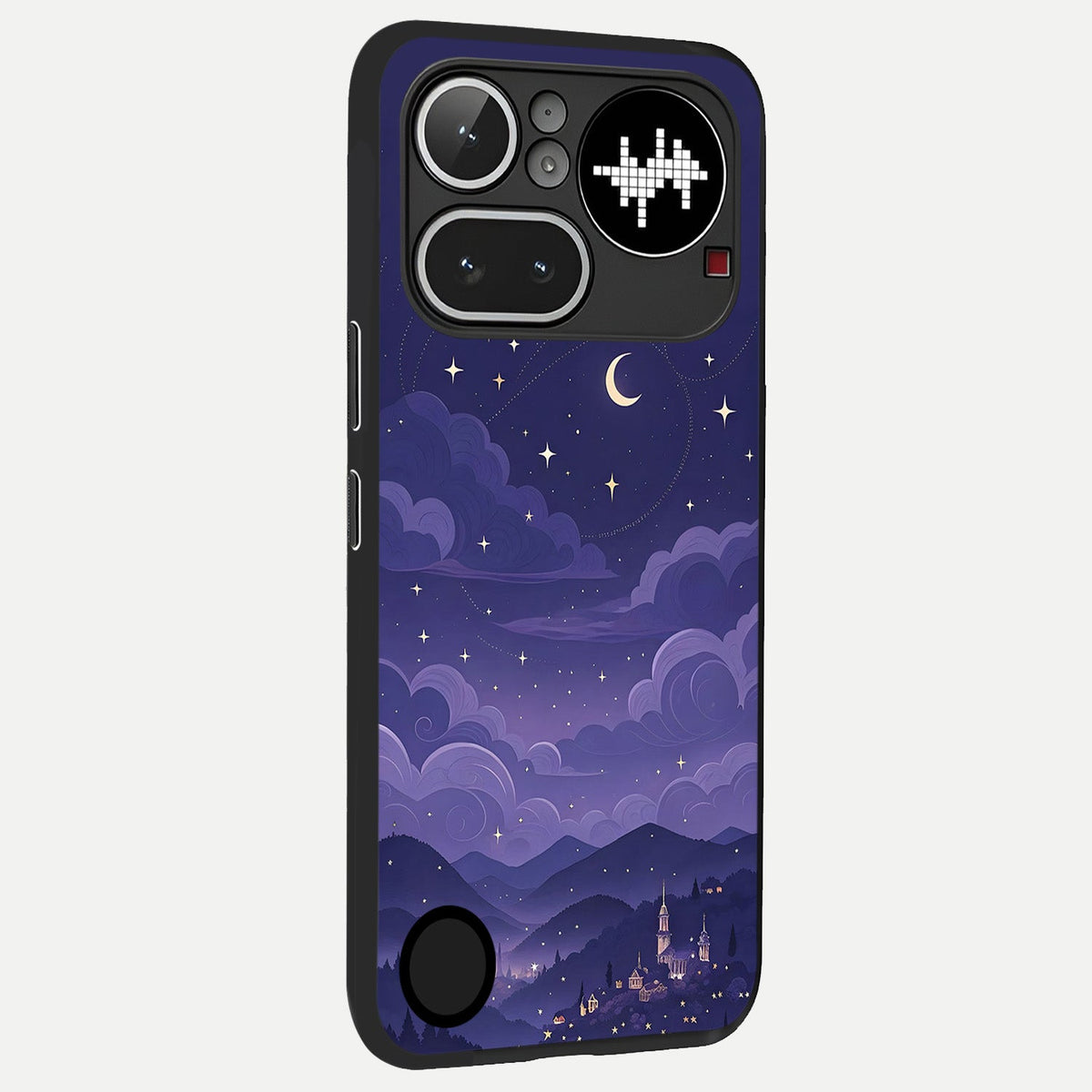  Minimal Night View back cover For Nothing Phone 4A Pro slim fit glass case with vibrant aesthetic design