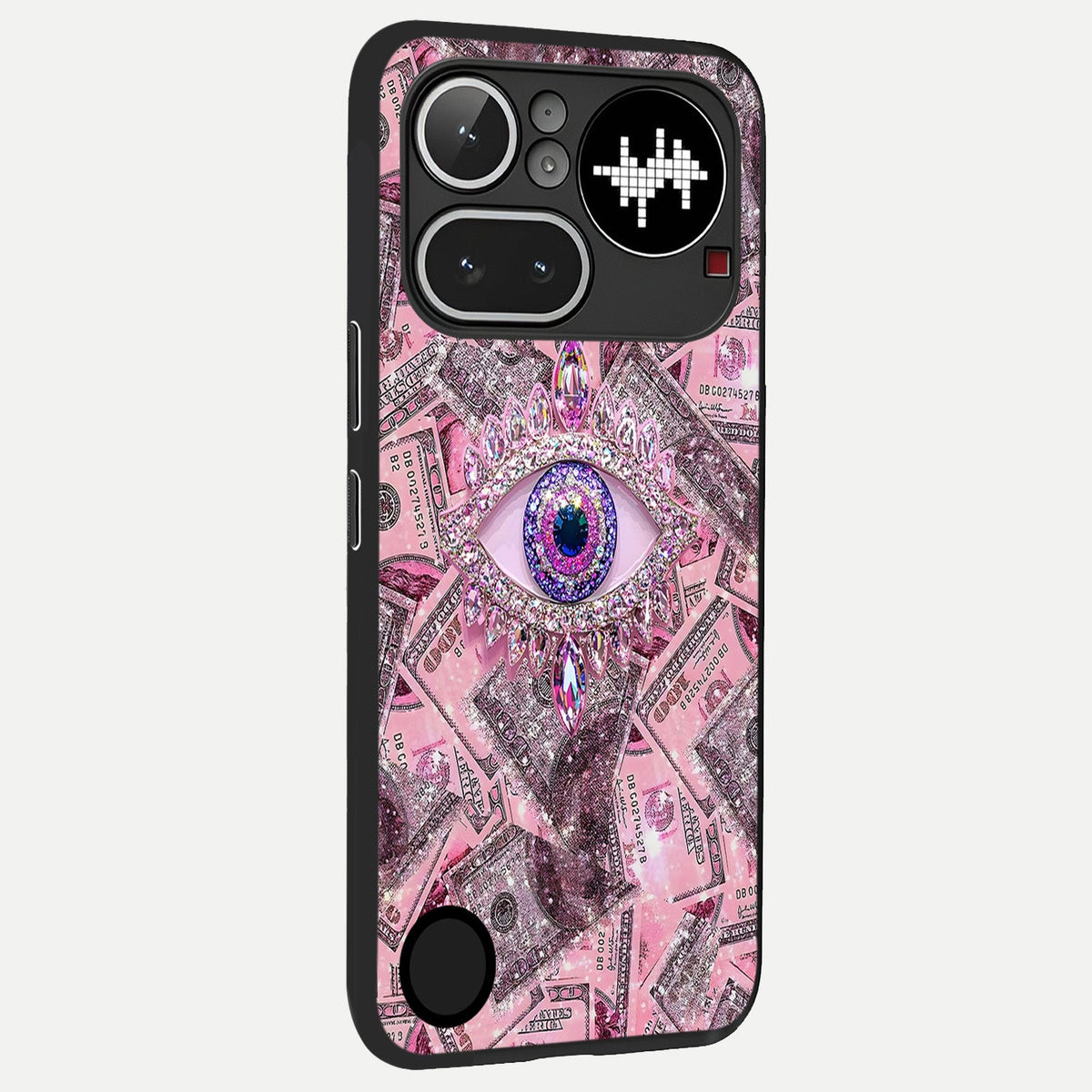  Money Eye Luxe back cover For Nothing Phone 4A Pro slim fit glass case with vibrant aesthetic design