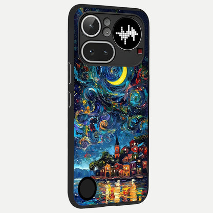  Moonlight Harbor Glow back cover For Nothing Phone 4A Pro slim fit glass case with vibrant aesthetic design