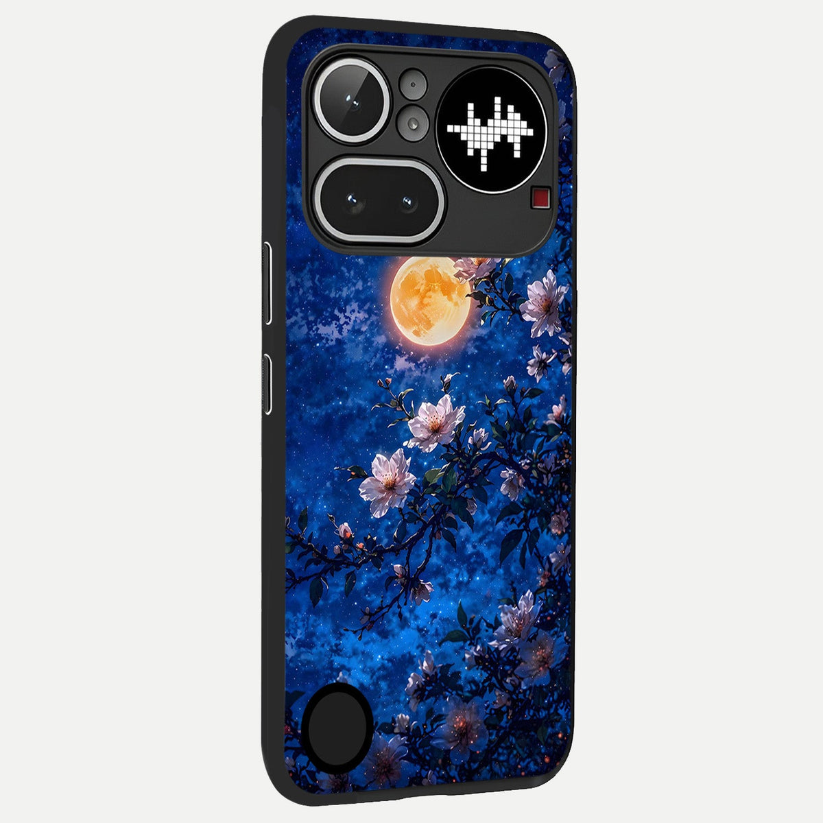  Moonlit Blossoms Night back cover For Nothing Phone 4A Pro slim fit glass case with vibrant aesthetic design