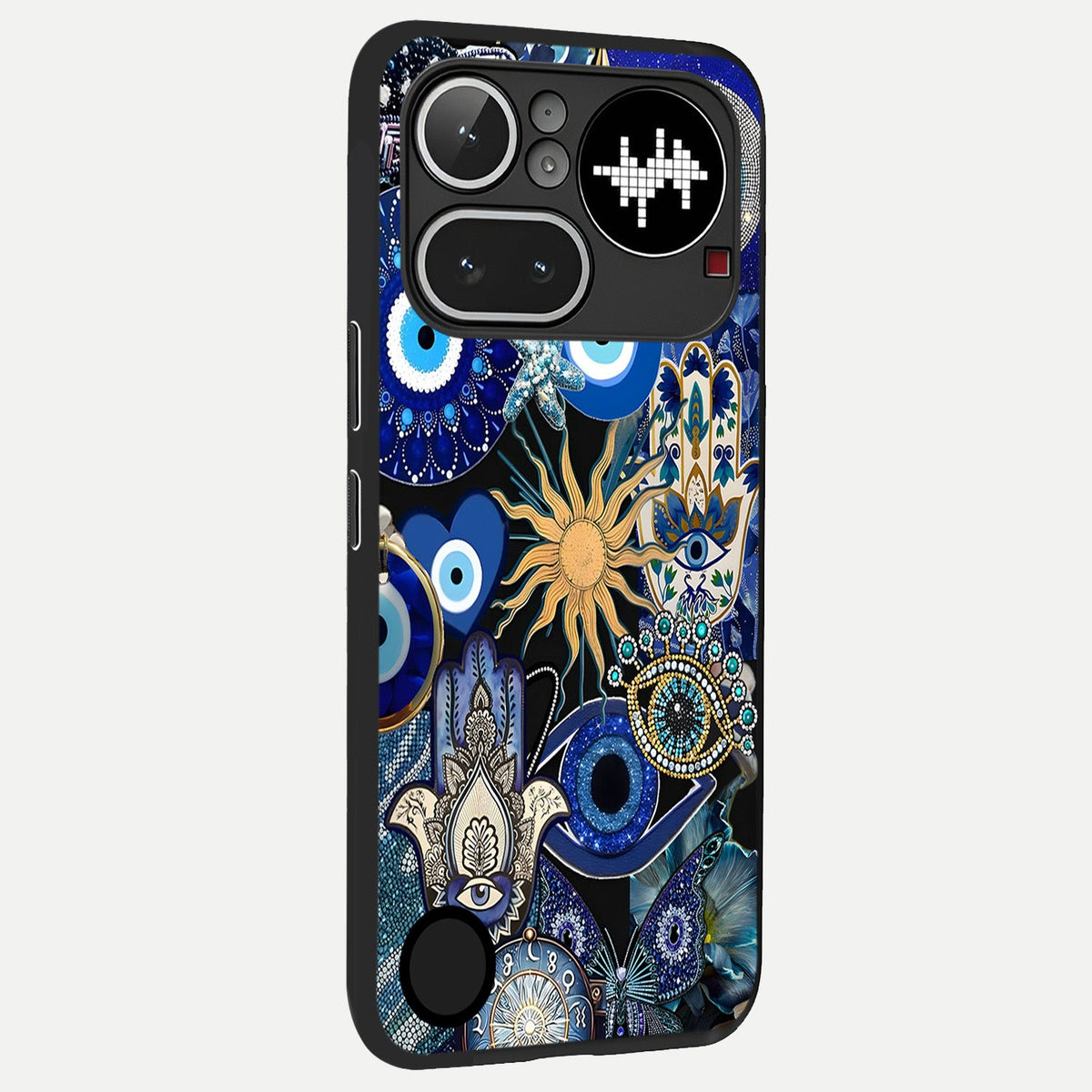  Mystic Blue Evil Eye back cover For Nothing Phone 4A Pro slim fit glass case with vibrant aesthetic design