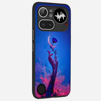  Mystic Hand back cover For Nothing Phone 4A Pro slim fit glass case with vibrant aesthetic design