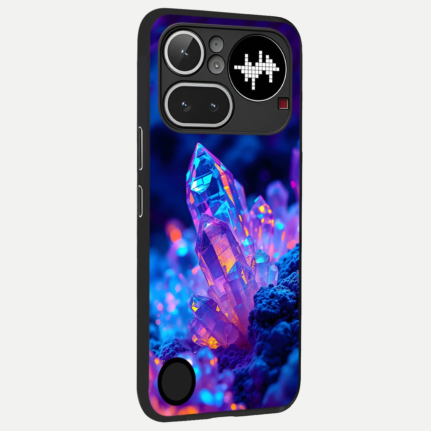 Neon Aura Shards back cover For Nothing Phone 4A Pro slim fit glass case with vibrant aesthetic design