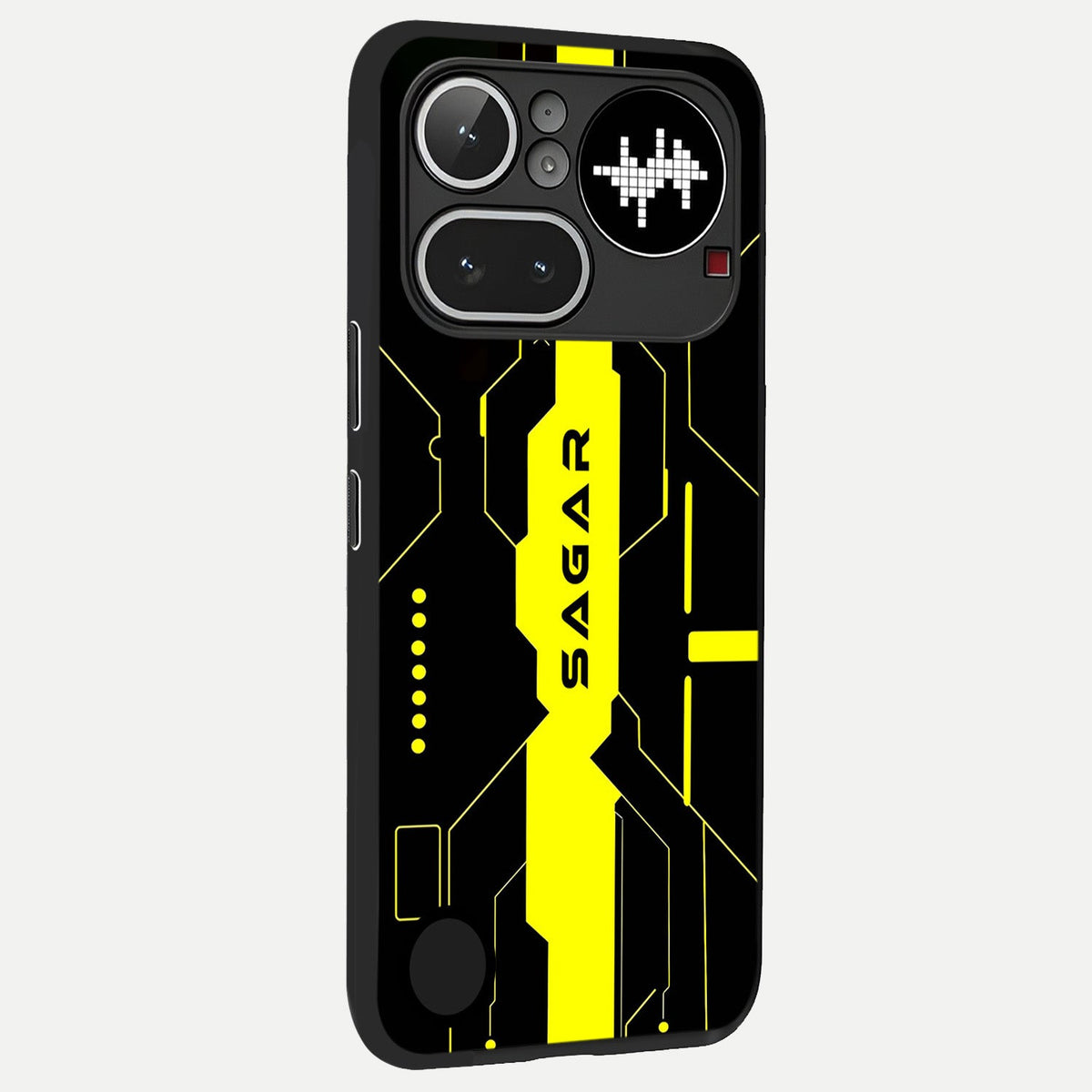  Neon CYBERPUNK Custom Name back cover For Nothing Phone 4A Pro slim fit glass case with vibrant aesthetic design