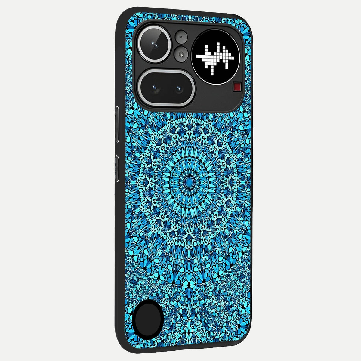  Ocean Bloom Mandala back cover For Nothing Phone 4A Pro slim fit glass case with vibrant aesthetic design