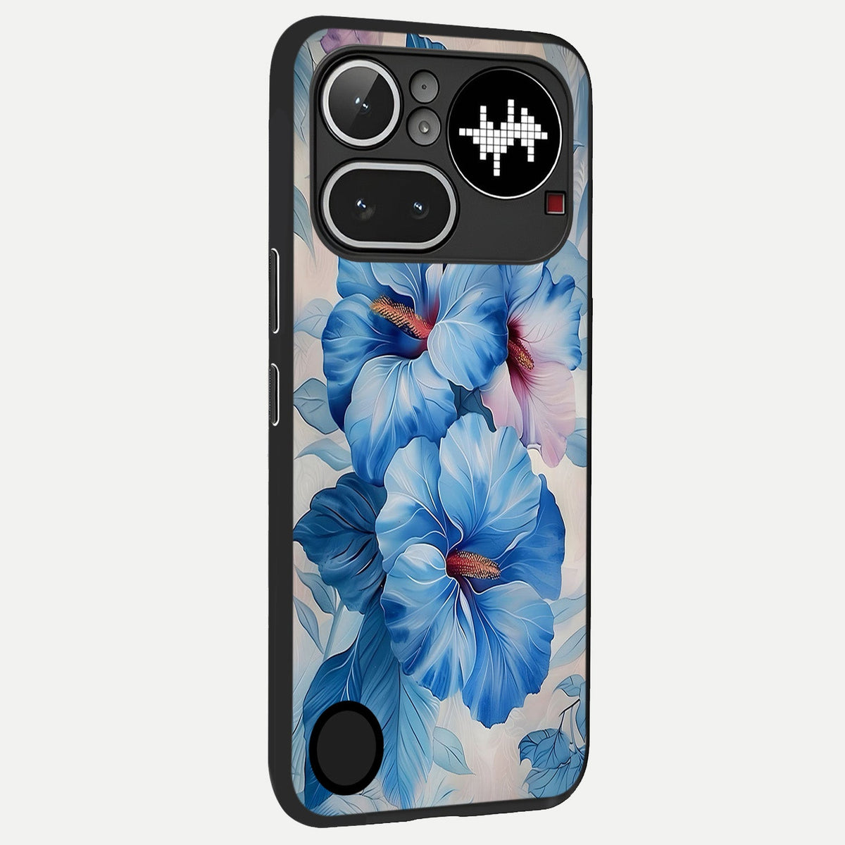  Ocean Hibiscus Grace back cover For Nothing Phone 4A Pro slim fit glass case with vibrant aesthetic design