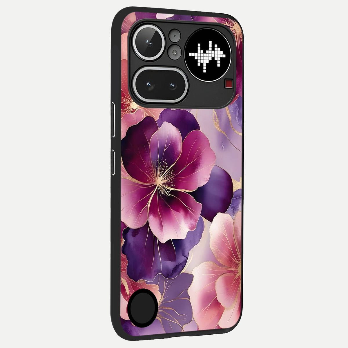  Pink Bouquet Florals back cover For Nothing Phone 4A Pro slim fit glass case with vibrant aesthetic design