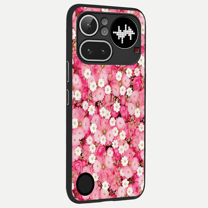  Pink Daisy Bliss back cover For Nothing Phone 4A Pro slim fit glass case with vibrant aesthetic design