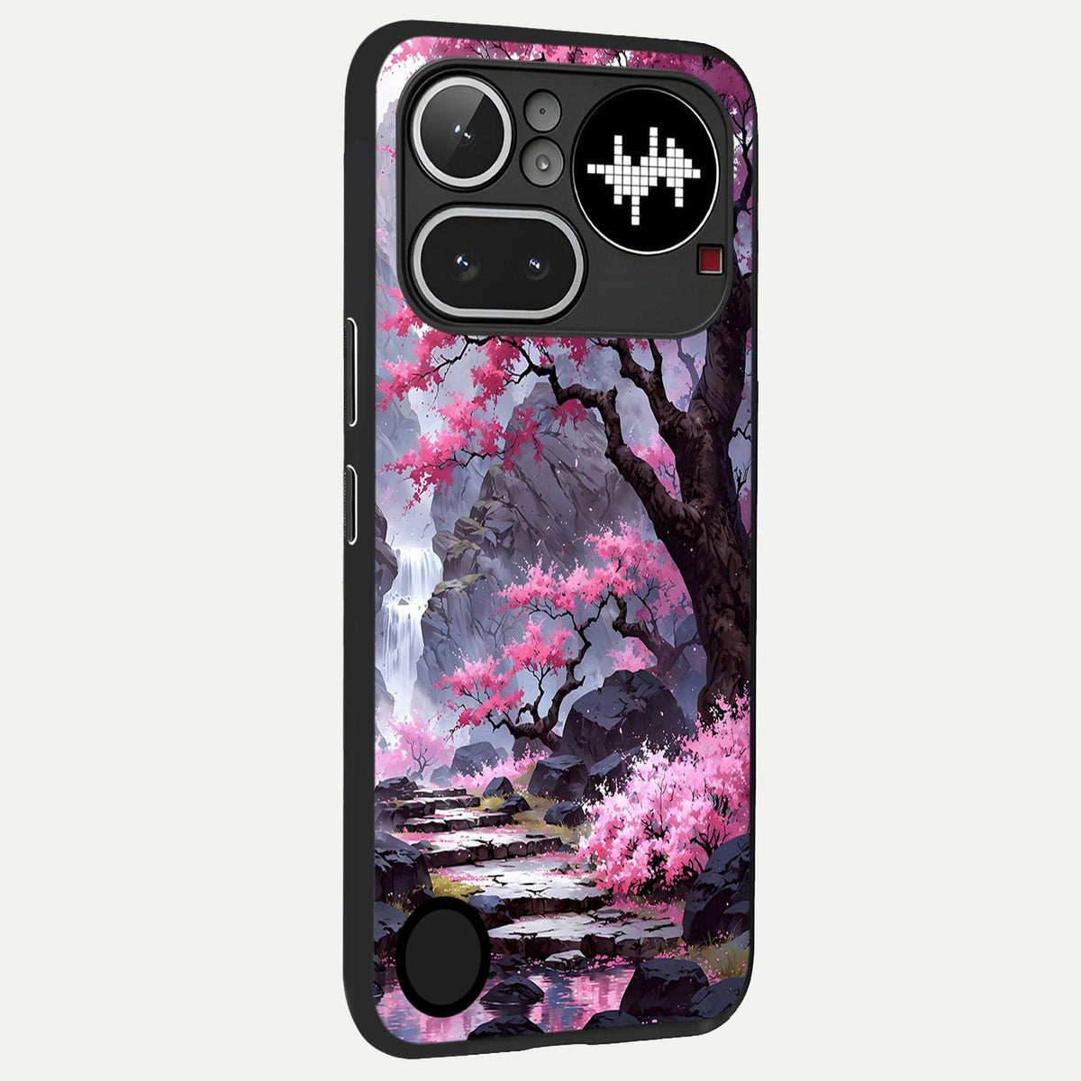  Pink Sunflower Glow back cover For Nothing Phone 4A Pro slim fit glass case with vibrant aesthetic design
