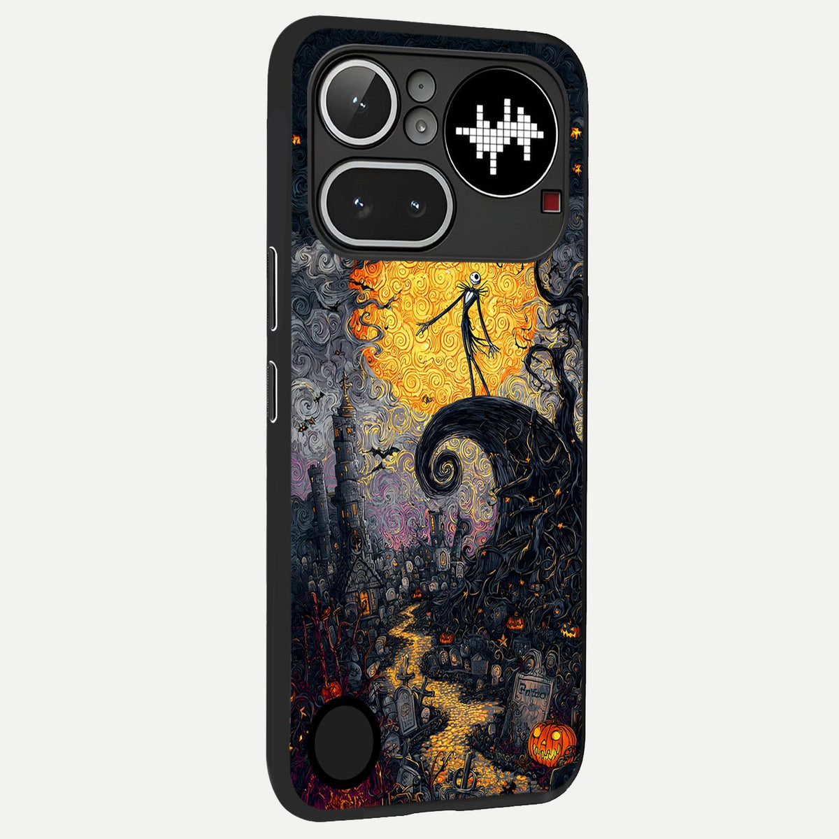  Pumpkin Moon Night back cover For Nothing Phone 4A Pro slim fit glass case with vibrant aesthetic design