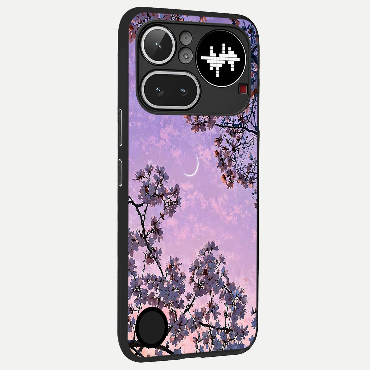  Purple Serenity Moon back cover For Nothing Phone 4A Pro slim fit glass case with vibrant aesthetic design