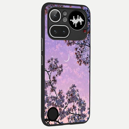  Purple Serenity Moon back cover For Nothing Phone 4A Pro slim fit glass case with vibrant aesthetic design