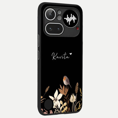 Quiet Garden Tune Custom Name back cover For Nothing Phone 4A Pro slim fit glass case with vibrant aesthetic design