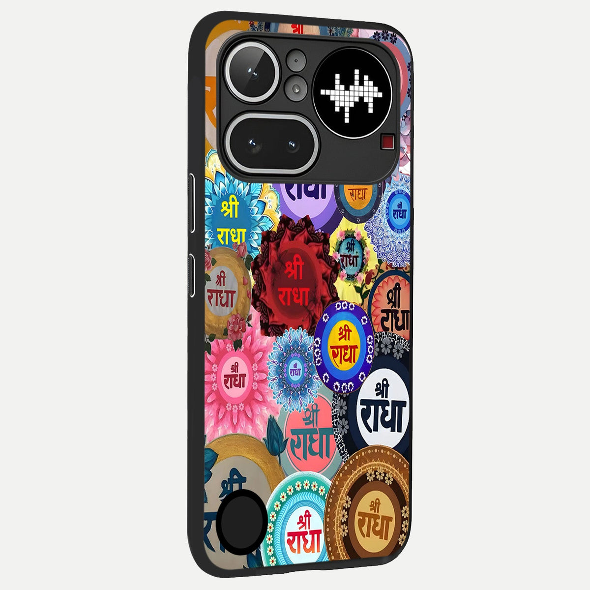  Radha Divine Bloom back cover For Nothing Phone 4A Pro slim fit glass case with vibrant aesthetic design