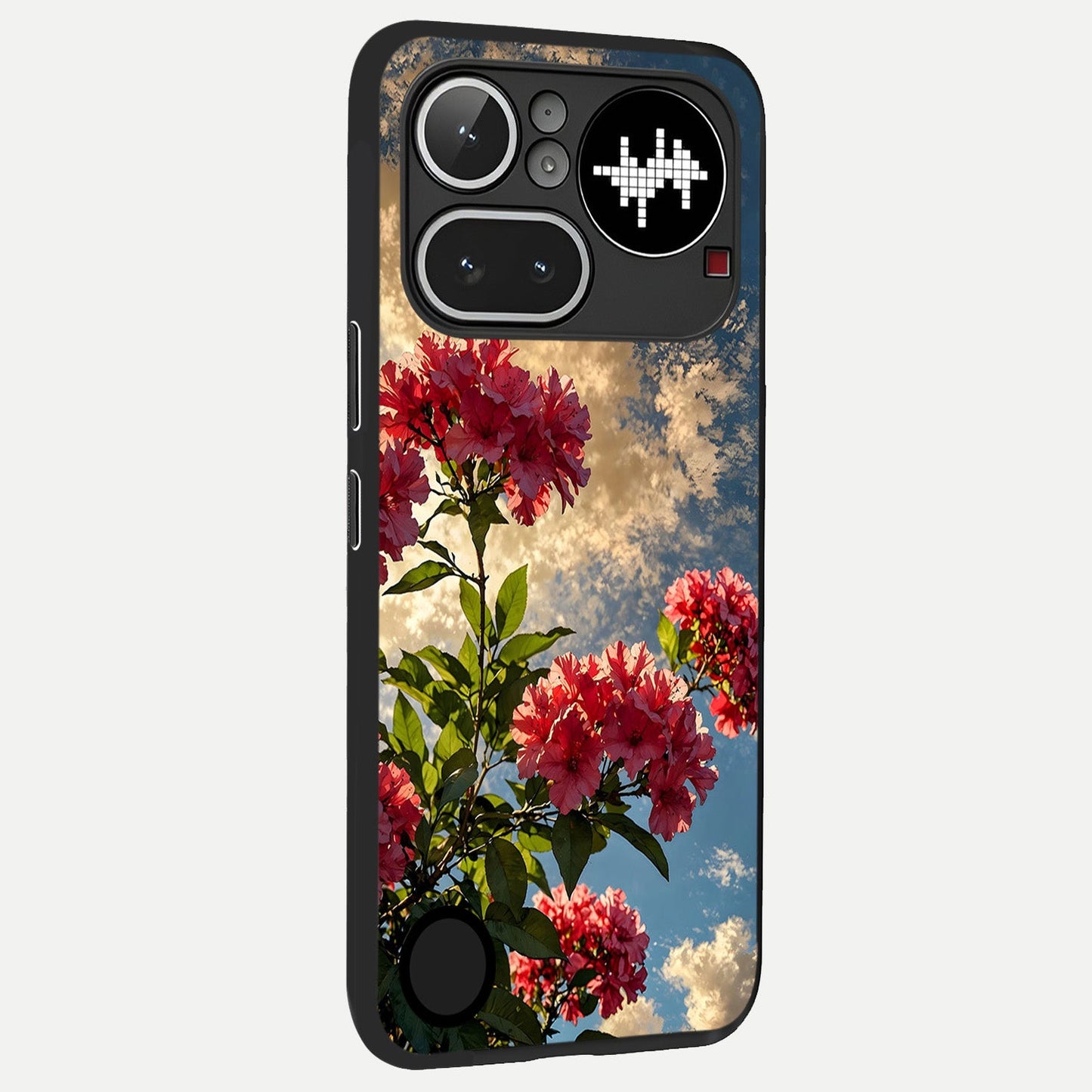  Red Bloom Skies back cover For Nothing Phone 4A Pro slim fit glass case with vibrant aesthetic design