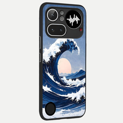  Rising Tide Power back cover For Nothing Phone 4A Pro slim fit glass case with vibrant aesthetic design