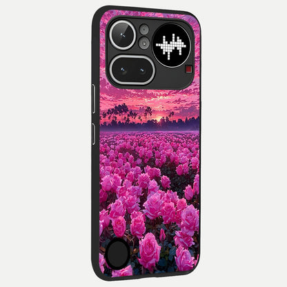  Rose Sunset Valley back cover For Nothing Phone 4A Pro slim fit glass case with vibrant aesthetic design