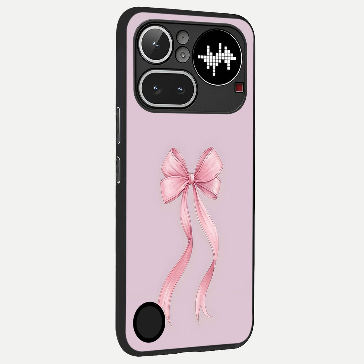 Soft Blush Bow back cover For Nothing Phone 4A Pro slim fit glass case with vibrant aesthetic design