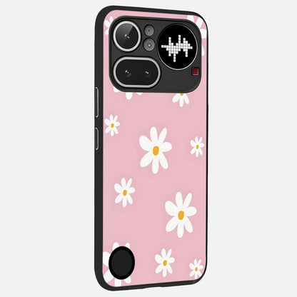  Soft Daisy Bliss back cover For Nothing Phone 4A Pro slim fit glass case with vibrant aesthetic design