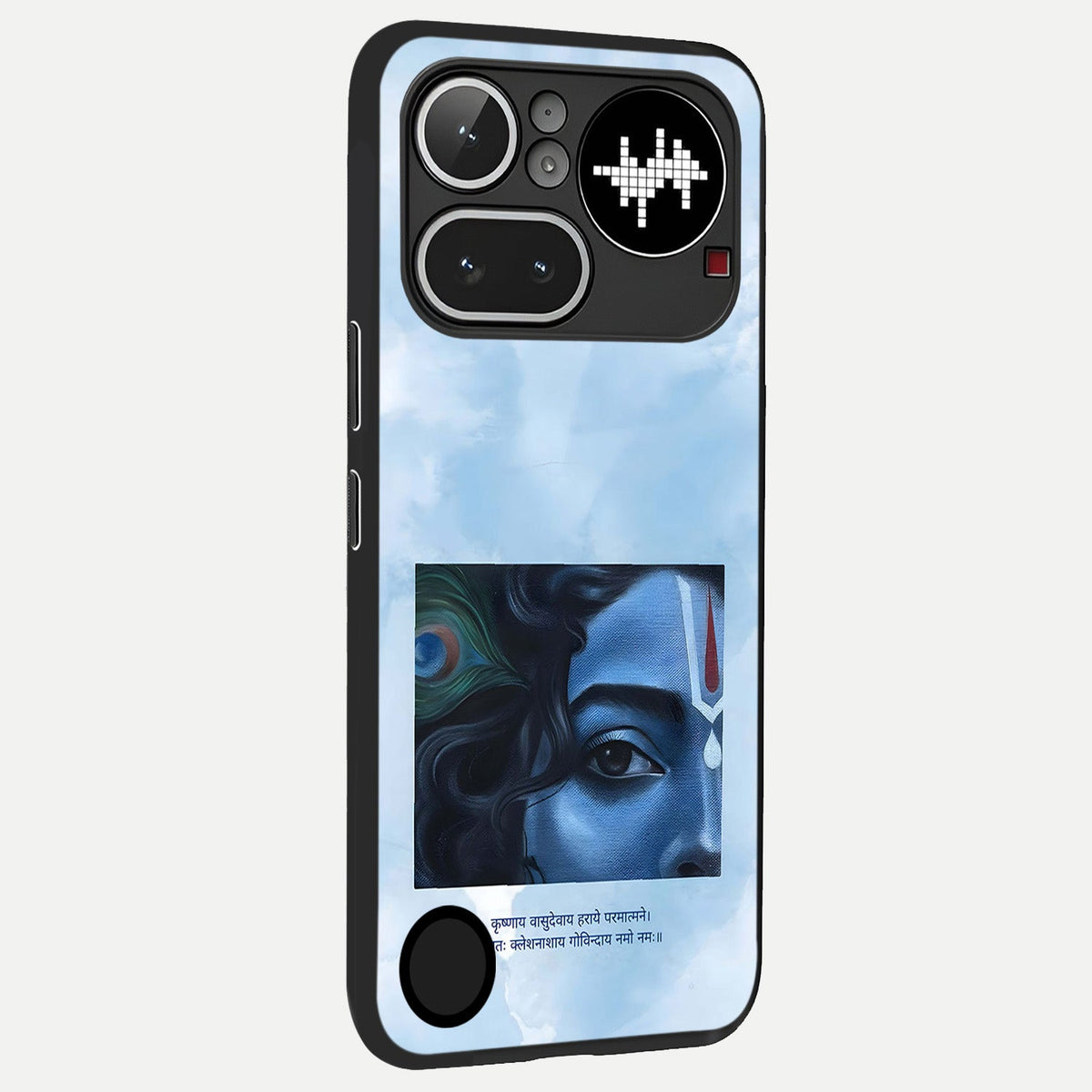  Spiritual Krishna back cover For Nothing Phone 4A Pro slim fit glass case with vibrant aesthetic design