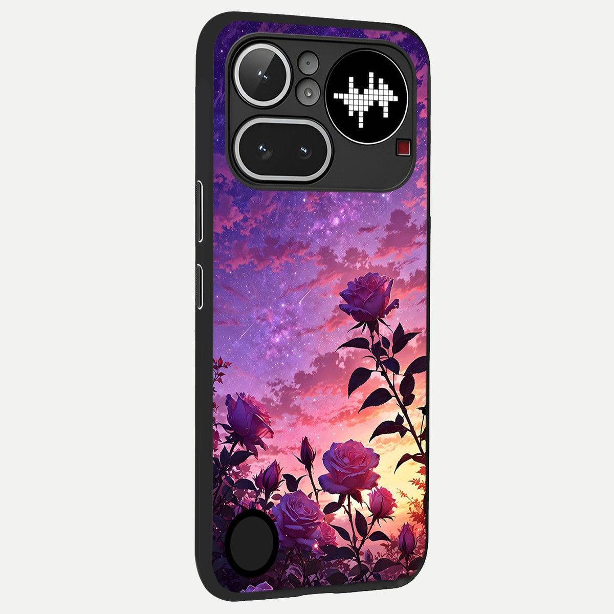  Starlit Rose Twilight back cover For Nothing Phone 4A Pro slim fit glass case with vibrant aesthetic design