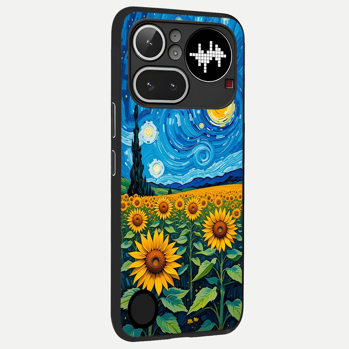  Starry Sunflower Dreams back cover For Nothing Phone 4A Pro slim fit glass case with vibrant aesthetic design