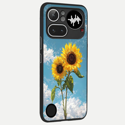  Sunlit Daisy Glow back cover For Nothing Phone 4A Pro slim fit glass case with vibrant aesthetic design