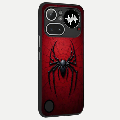  Superhero Web Emblem back cover For Nothing Phone 4A Pro slim fit glass case with vibrant aesthetic design
