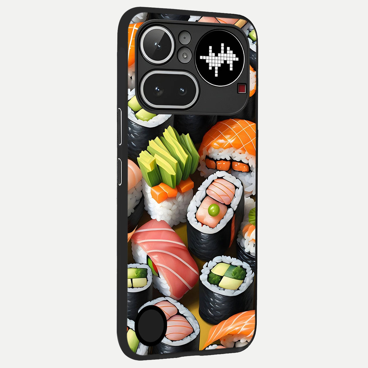  Sushi Food Pattern back cover For Nothing Phone 4A Pro slim fit glass case with vibrant aesthetic design