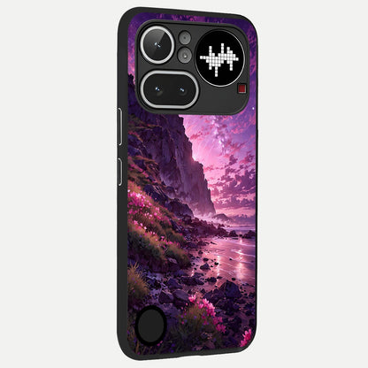  Twilight Blossom Coast back cover For Nothing Phone 4A Pro slim fit glass case with vibrant aesthetic design