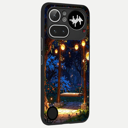 Twilight Garden Swing back cover For Nothing Phone 4A Pro slim fit glass case with vibrant aesthetic design