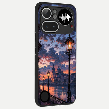  Twilight River Lights back cover For Nothing Phone 4A Pro slim fit glass case with vibrant aesthetic design