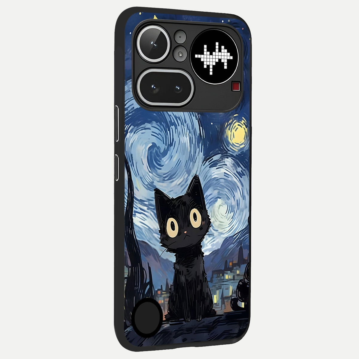  Van Gogh Cat back cover For Nothing Phone 4A Pro slim fit glass case with vibrant aesthetic design
