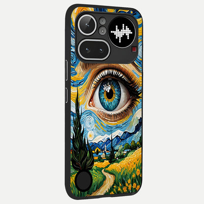  Van Gogh Eye back cover For Nothing Phone 4A Pro slim fit glass case with vibrant aesthetic design