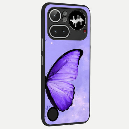  Violet Dream Wing back cover For Nothing Phone 4A Pro slim fit glass case with vibrant aesthetic design