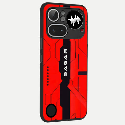  Voltage Rise CYBERPUNK Custom Name back cover For Nothing Phone 4A Pro slim fit personalized glass case with bold cyberpunk design