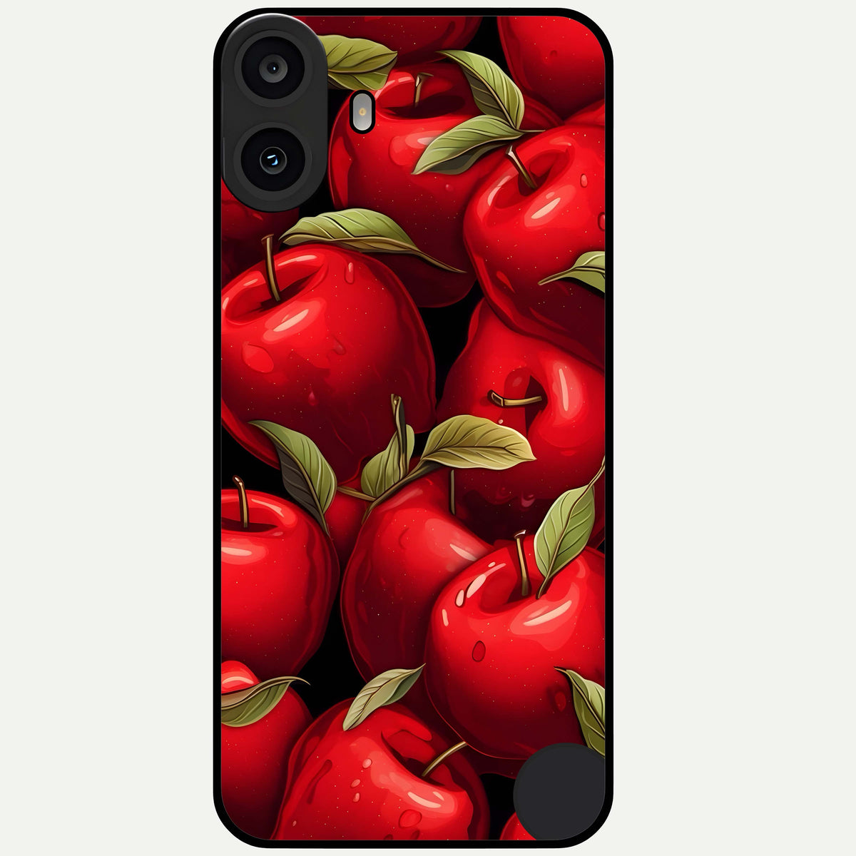  Apple Pattern Glass Case For CMF Phone 1 back cover – full design glossy printed glass finish