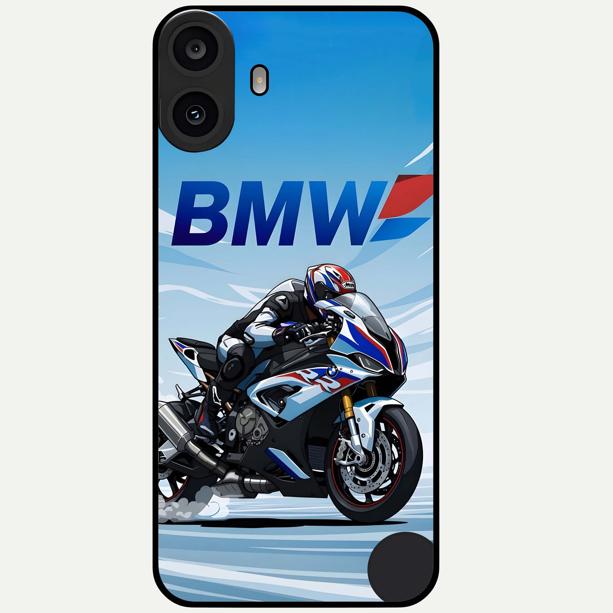  BMW Power Drift Glass Case For CMF Phone 1 back cover – full design glossy printed glass finish