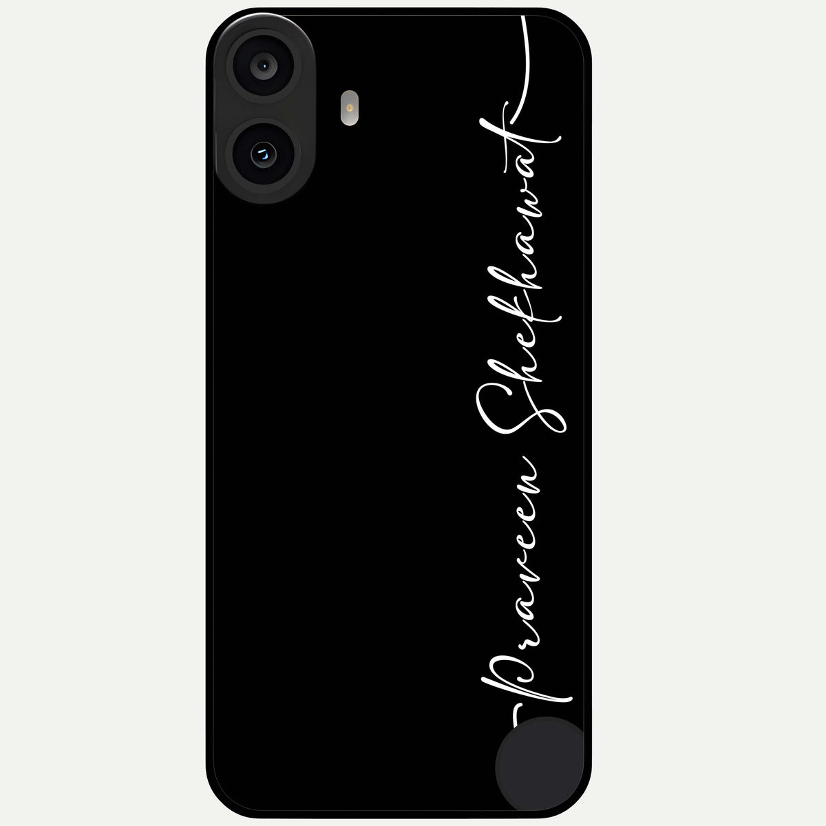  Black Tune Custom Name Glass Case For CMF Phone 1 back cover – full design glossy printed glass finish