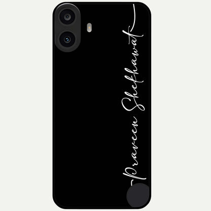  Black Tune Custom Name Glass Case For CMF Phone 1 back cover – full design glossy printed glass finish
