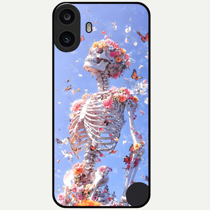  Bloom Beyond Bones Glass Case For CMF Phone 1 back cover – full design glossy printed glass finish