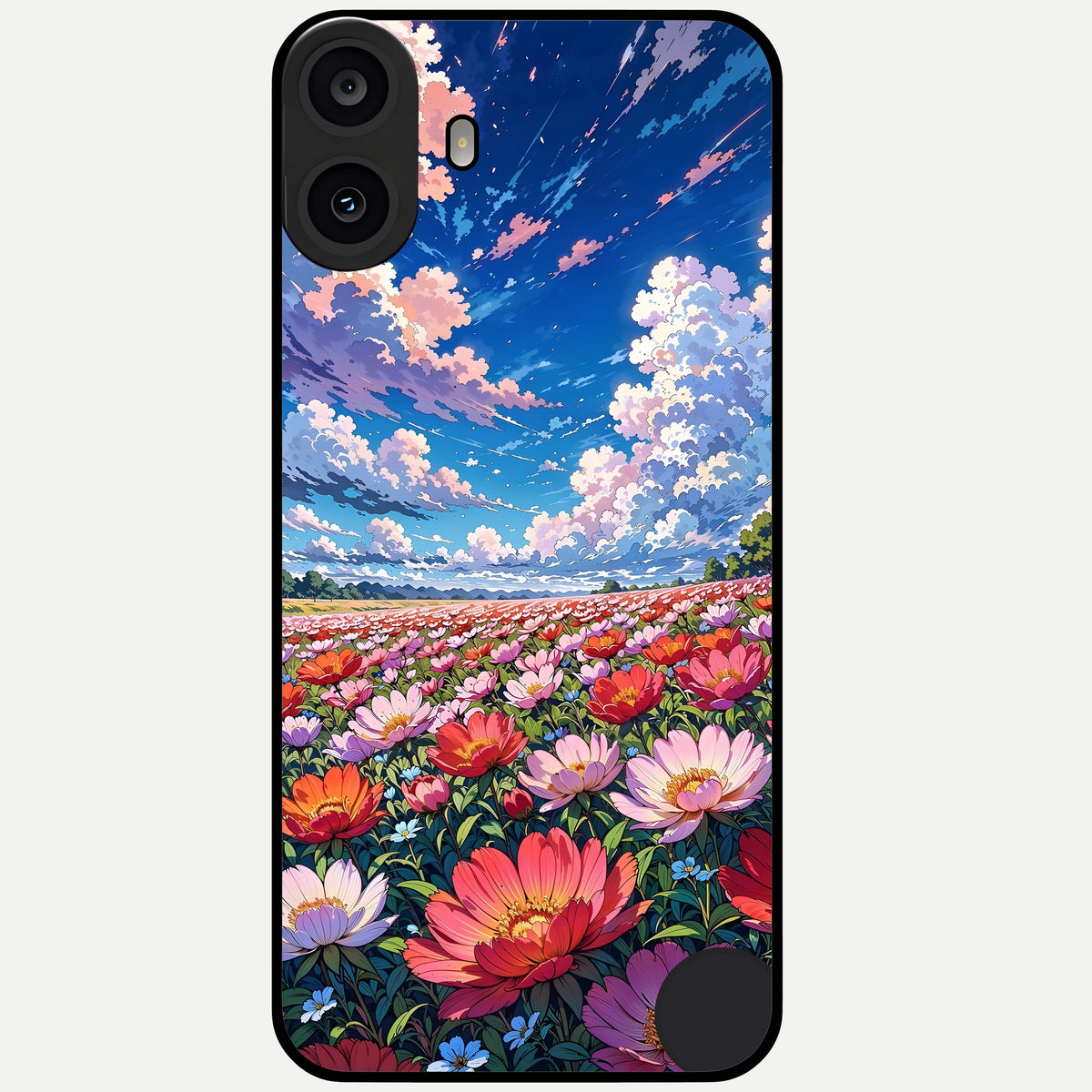  Blossom Sky Field Glass Case For CMF Phone 1 back cover – full design glossy printed glass finish