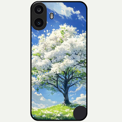  Blossom Sky Serenity Glass Case For CMF Phone 1 back cover – full design glossy printed glass finish