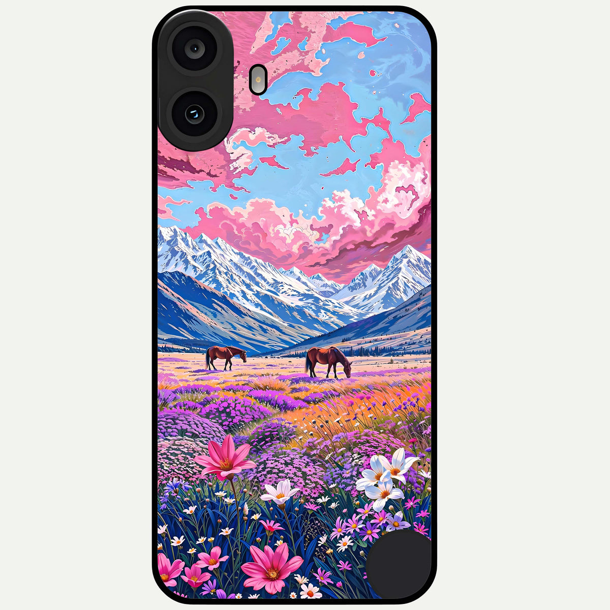  Blossom Valley Dream Glass Case For CMF Phone 1 back cover – full design glossy printed glass finish